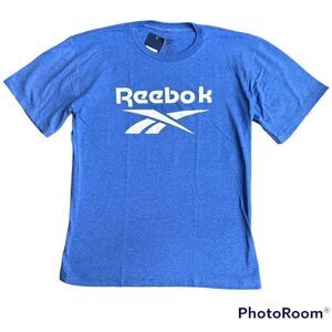 New Reebok Blue Logo Crew Neck Tee Size Youth XL
